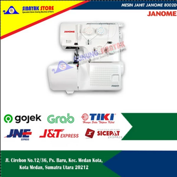 Janome 8002D . Portable Overlap Sewing Machine